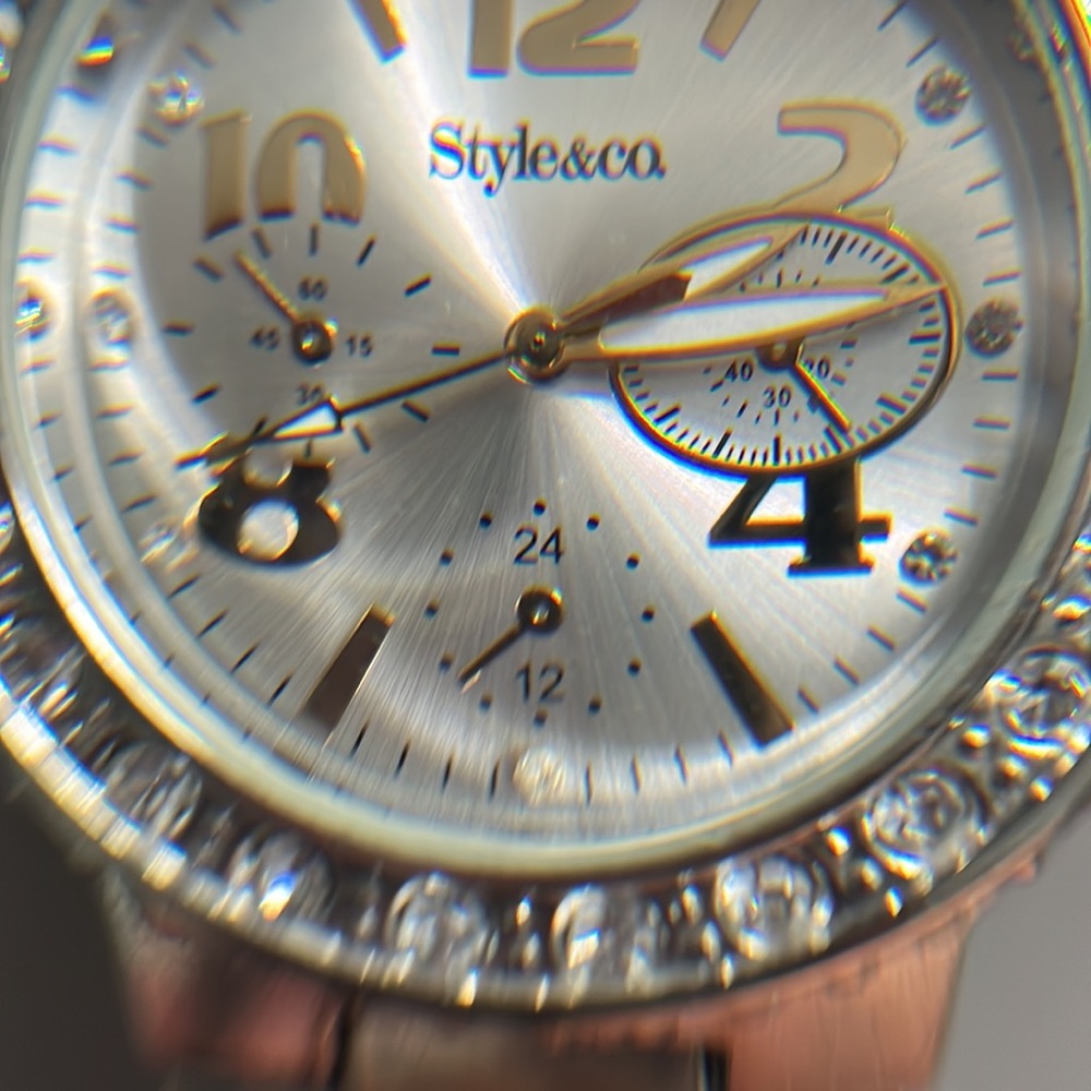 Style & Co Ladies Rhinestone Watch - Picture 3 of 15